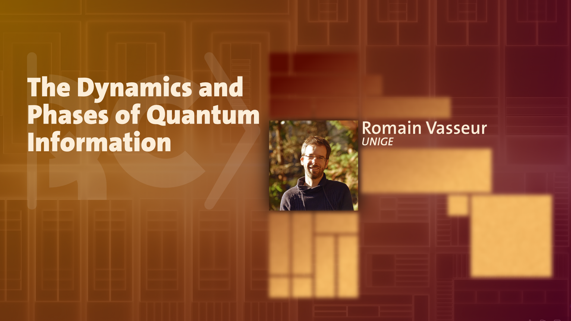 The dynamics and phases of quantum information